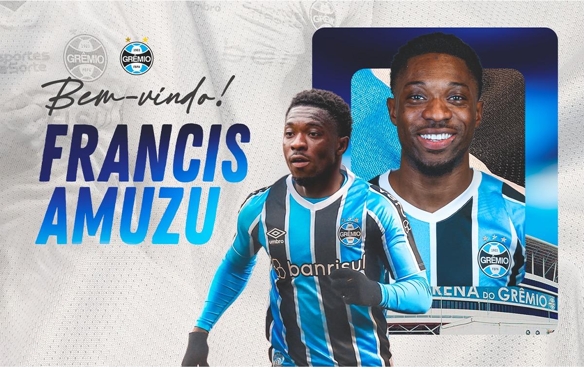 GRÊMIO ANUNCIA ATACANTE FRANCIS AMUZU